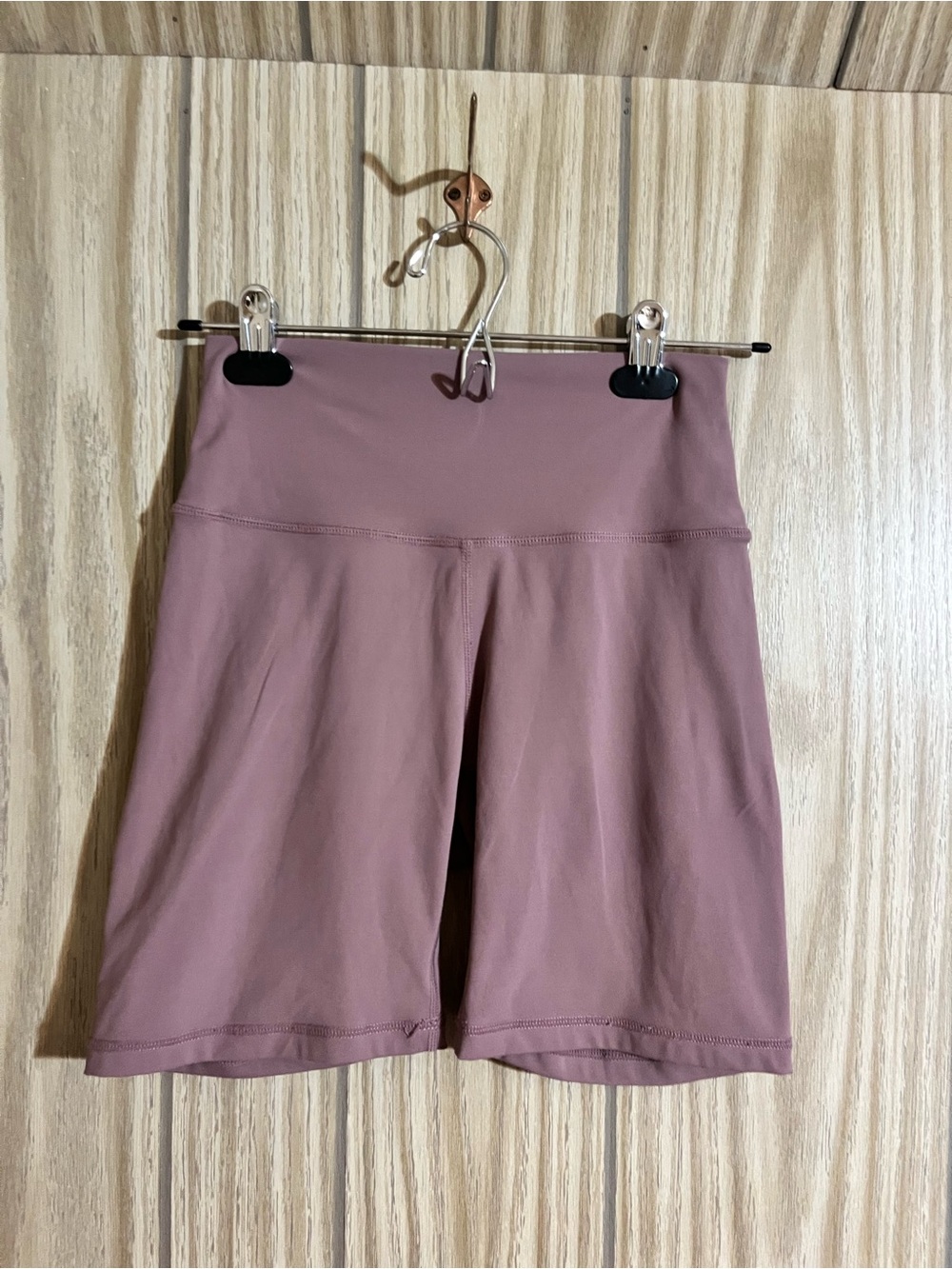 One Active Classic High Waisted Bike Shorts 5" Inseam Size XS Muted Dusty Rose